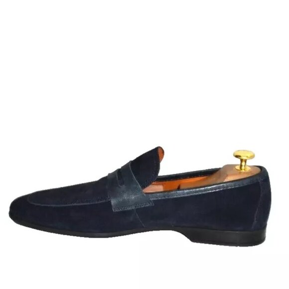 New! Magnanni Ramiro II Loafer Blue Suede Size 7 M 22405 DD411